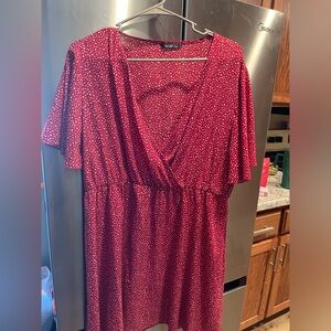 SHEIN Red Polka Dot Dress